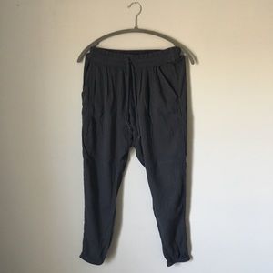 Aerie grey linen harem jogger pants